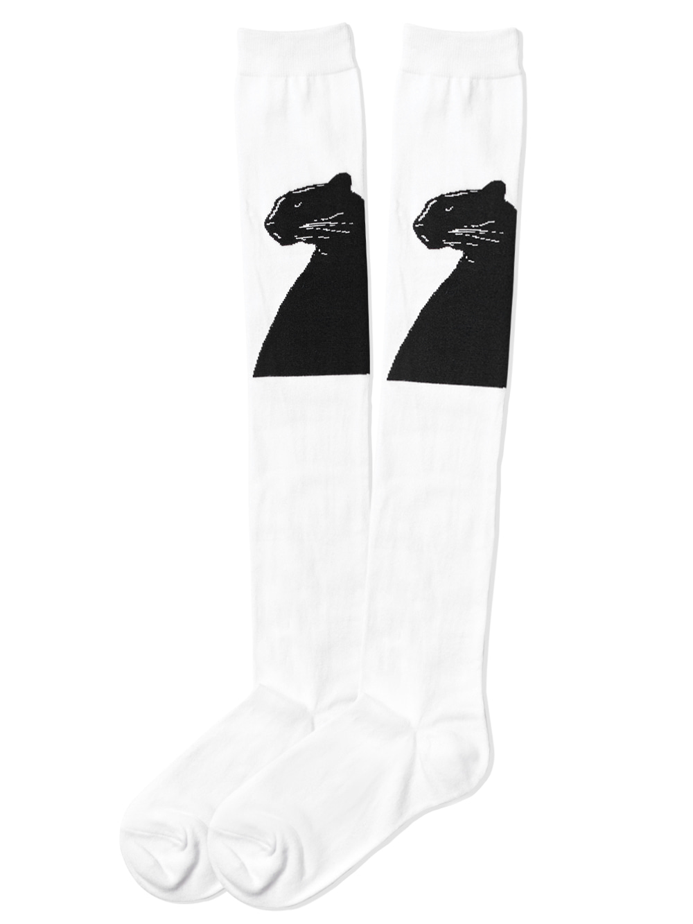 UTAA Black Panther Over Knee Socks : White (UA3GSF130WH)