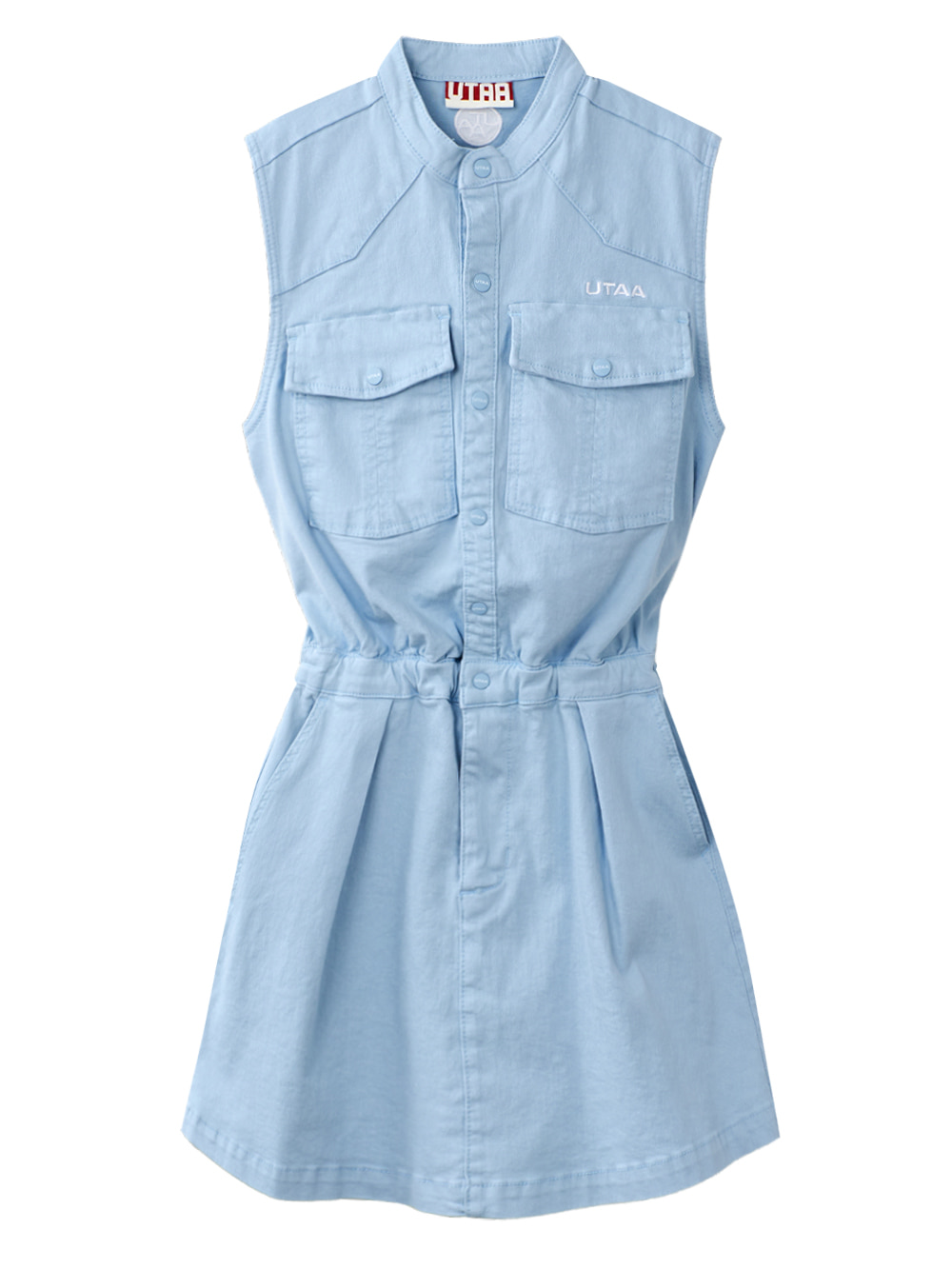 UTAA Pocket Henry neck One-piece : Sky Blue (UB2OPF610SB)