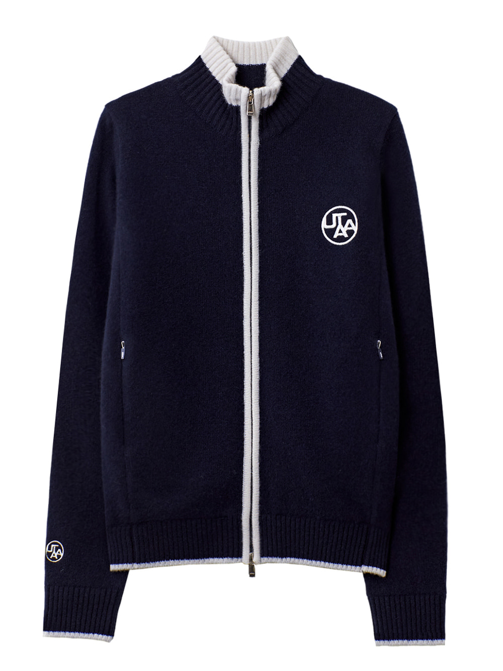 UTAA Barnes logo knit zip-up : Women&#039;s Navy (UB4KCF582NA)