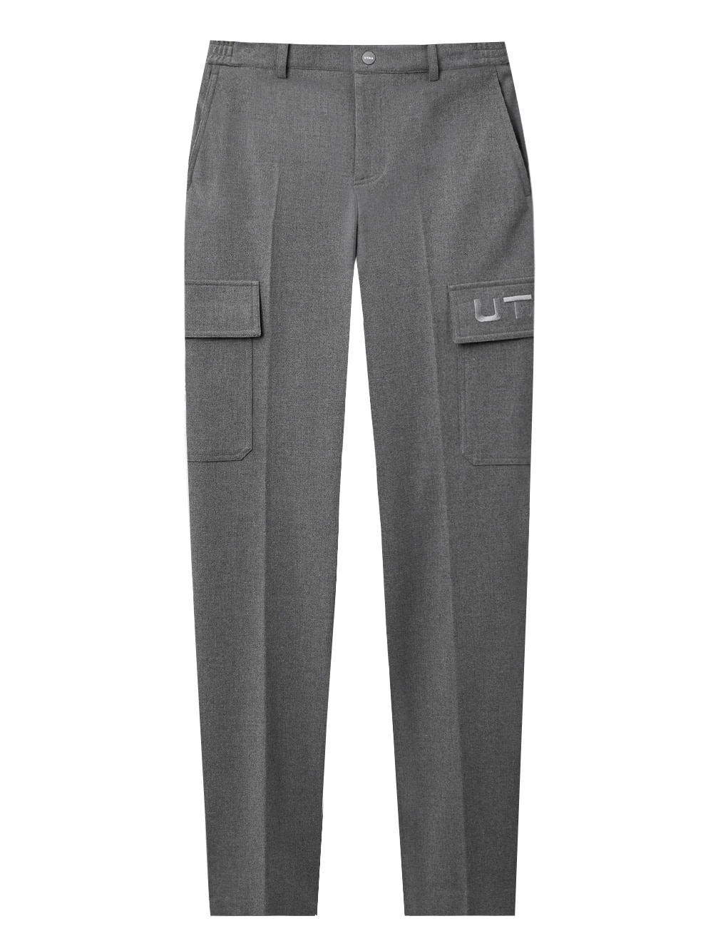UTAA Slogan Flap Pocket Jogger Pants : Men&#039;s Melange Gray (UC1PTM764MG)