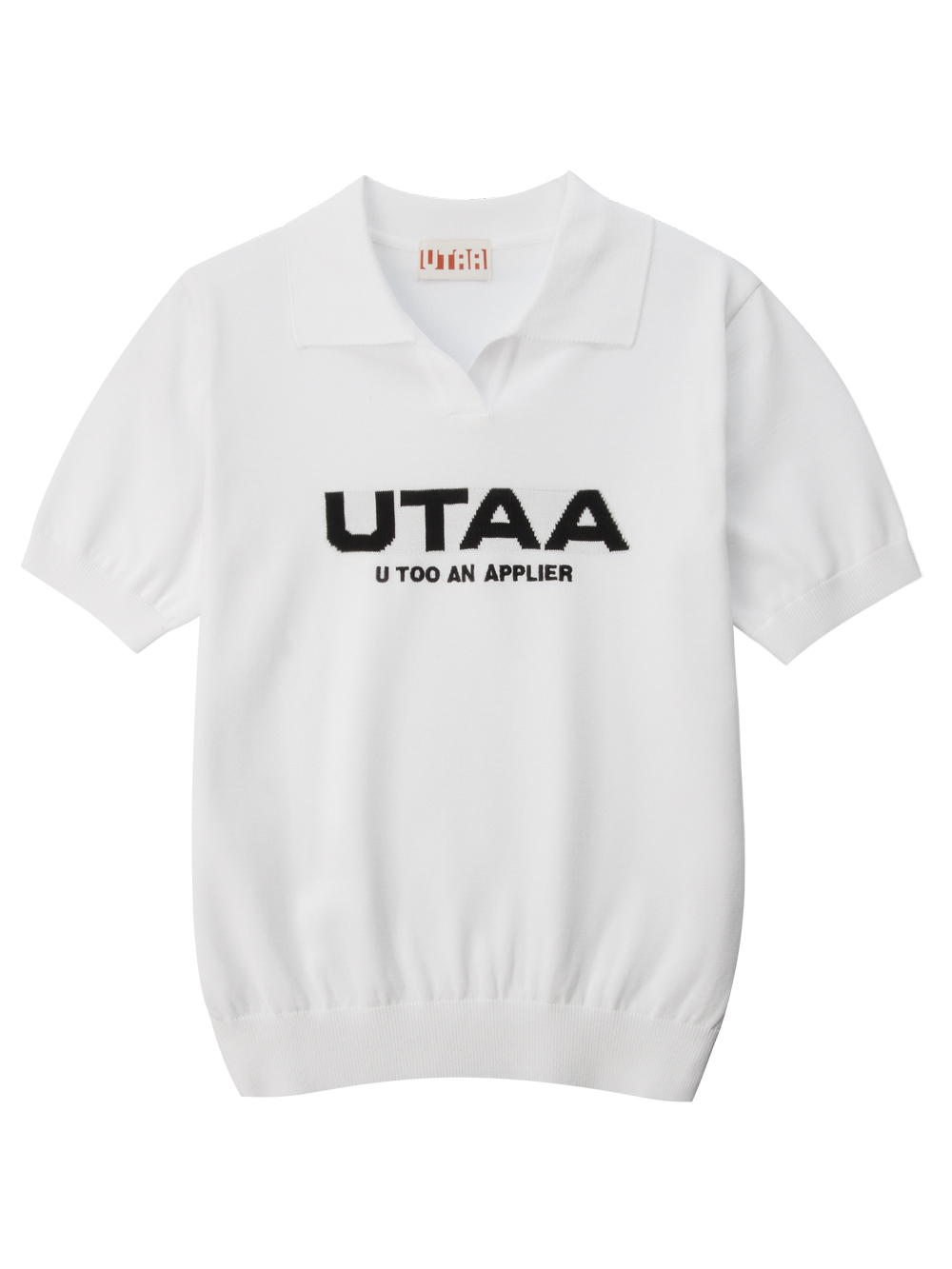 UTAA Putt Logo Knit PK T-Shirts : Women&#039;s White (UC2KTF259WH)