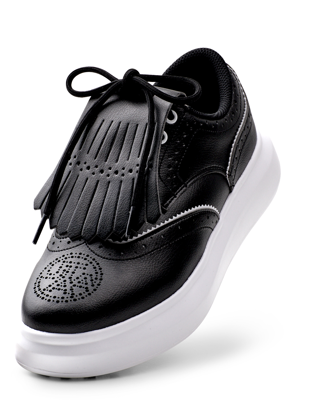 UTAA Punching Derby Kiltie Sneakers : Women&#039;s Black (UC0GHF109BK)