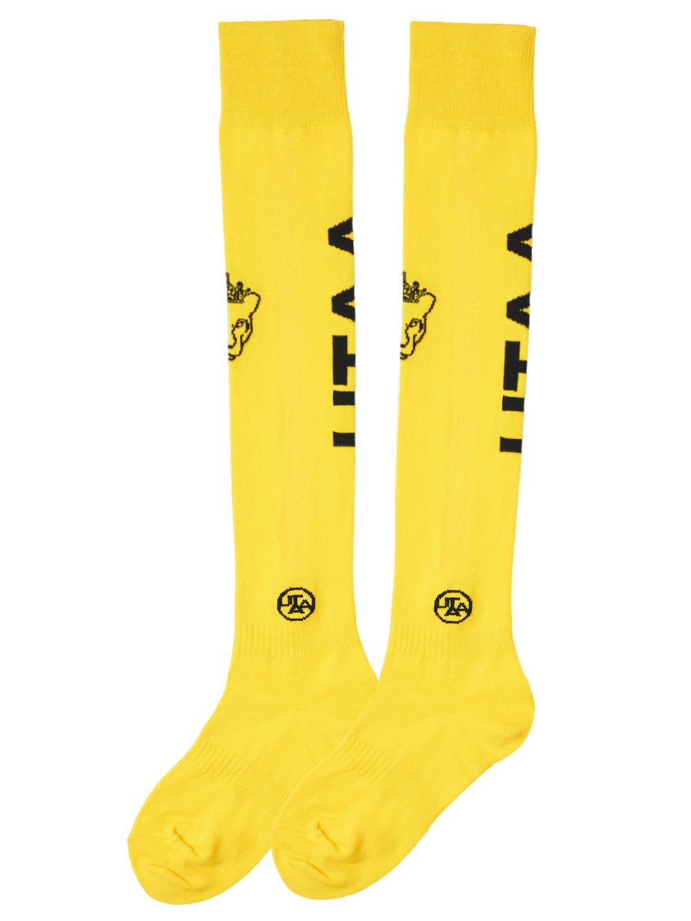UTAA Neon Panther Logo Over Knee Socks : Yellow (UC0GSF126YE)