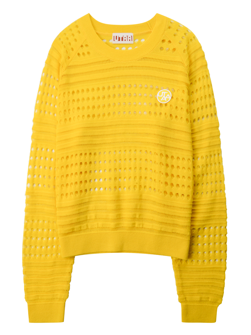 UTAA Punching Stripe Scasi Knit : Women&#039;s Yellow (UC2KTF252YE)