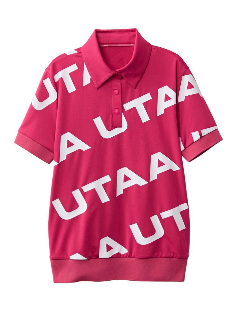 UTAA Logo Wave Polo Shirts : Women&#039;s Pink (UC2TSF112PK)