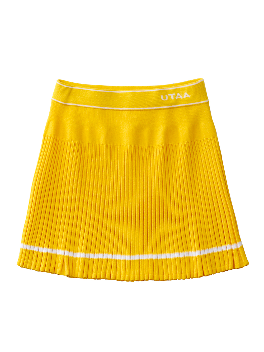 UTAA Wave Knit Flare Skirt : Women&#039;s Yellow (UC2SKF257YE)
