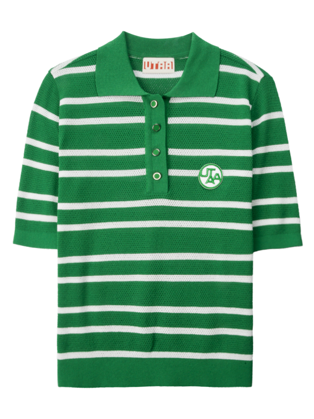 UTAA Putt Stripe Knit PK T-Shirts : Men&#039;s Green (UC2KTM255GN)