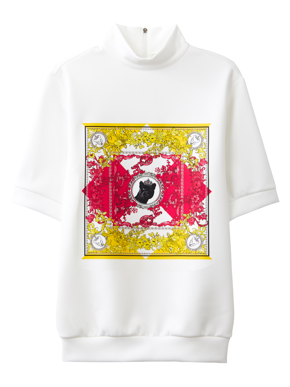 UTAA Baroque Neoprene Turleneck Tee  :  Women&#039;s White (UC2STF421WH)