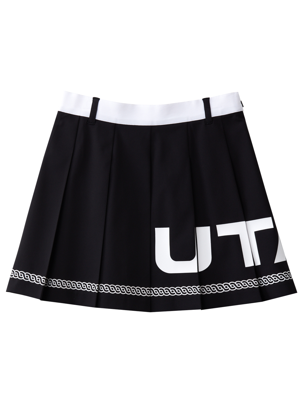 UTAA Logo Scudo Pattern Short Skirt  : Women&#039;s Black (UC3SKF540BK)