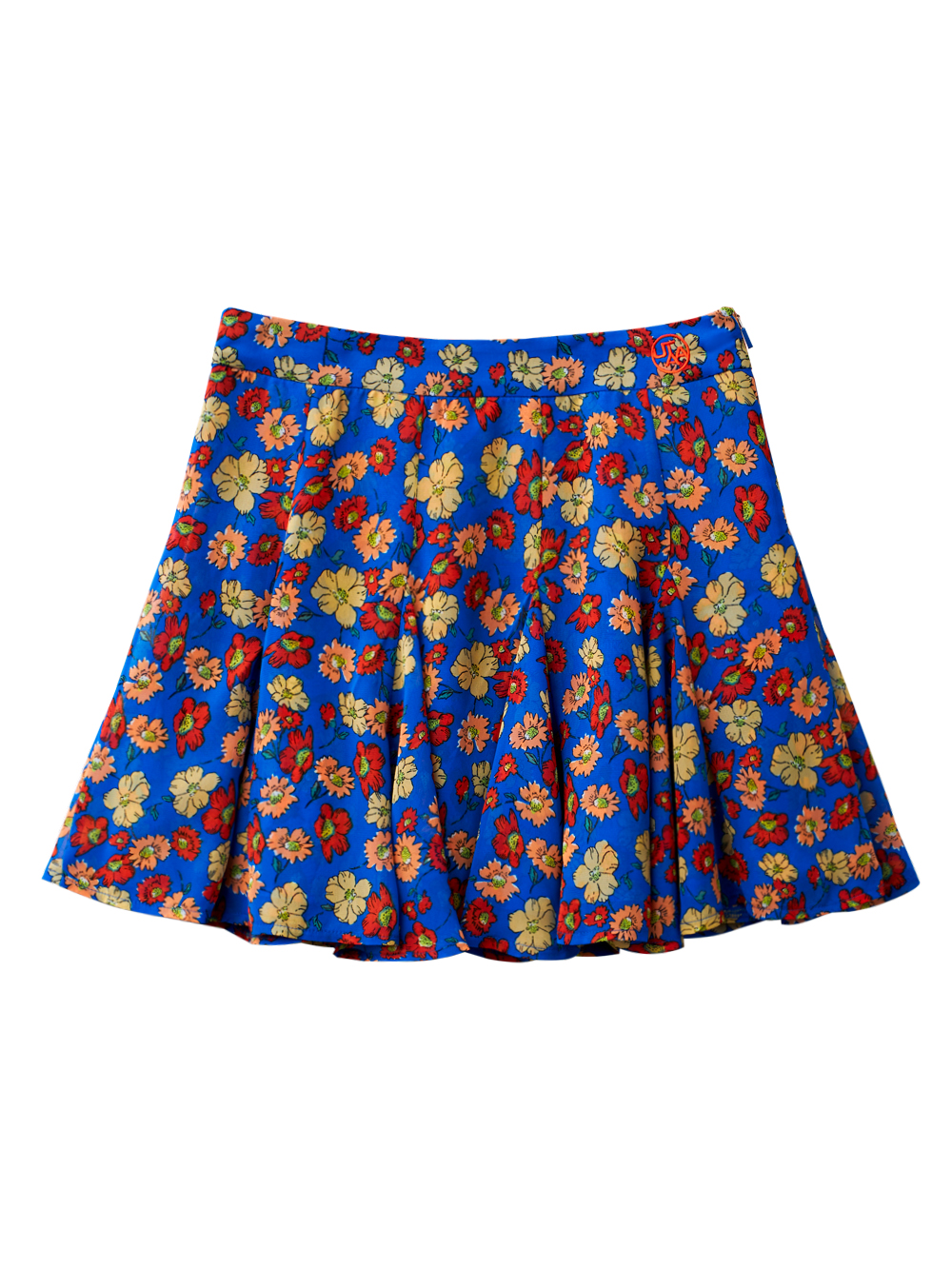 UTAA Color Pop Flower Flare Skirt  : Women&#039;s Blue  (UC3SKF484BL)