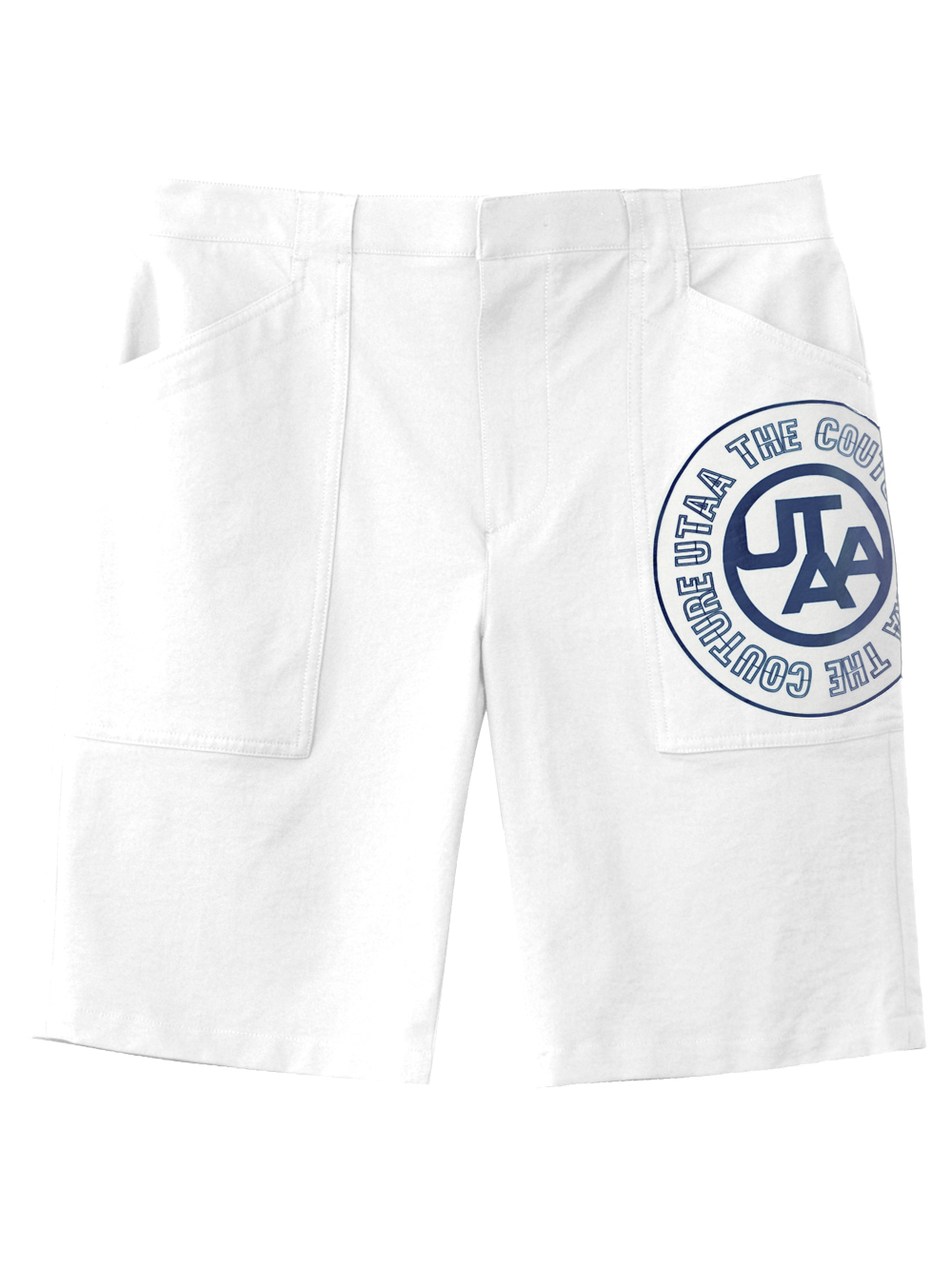 UTAA Symbol Logo Pocket Short Pants : Men&#039;s White (UC2PSM333WH)