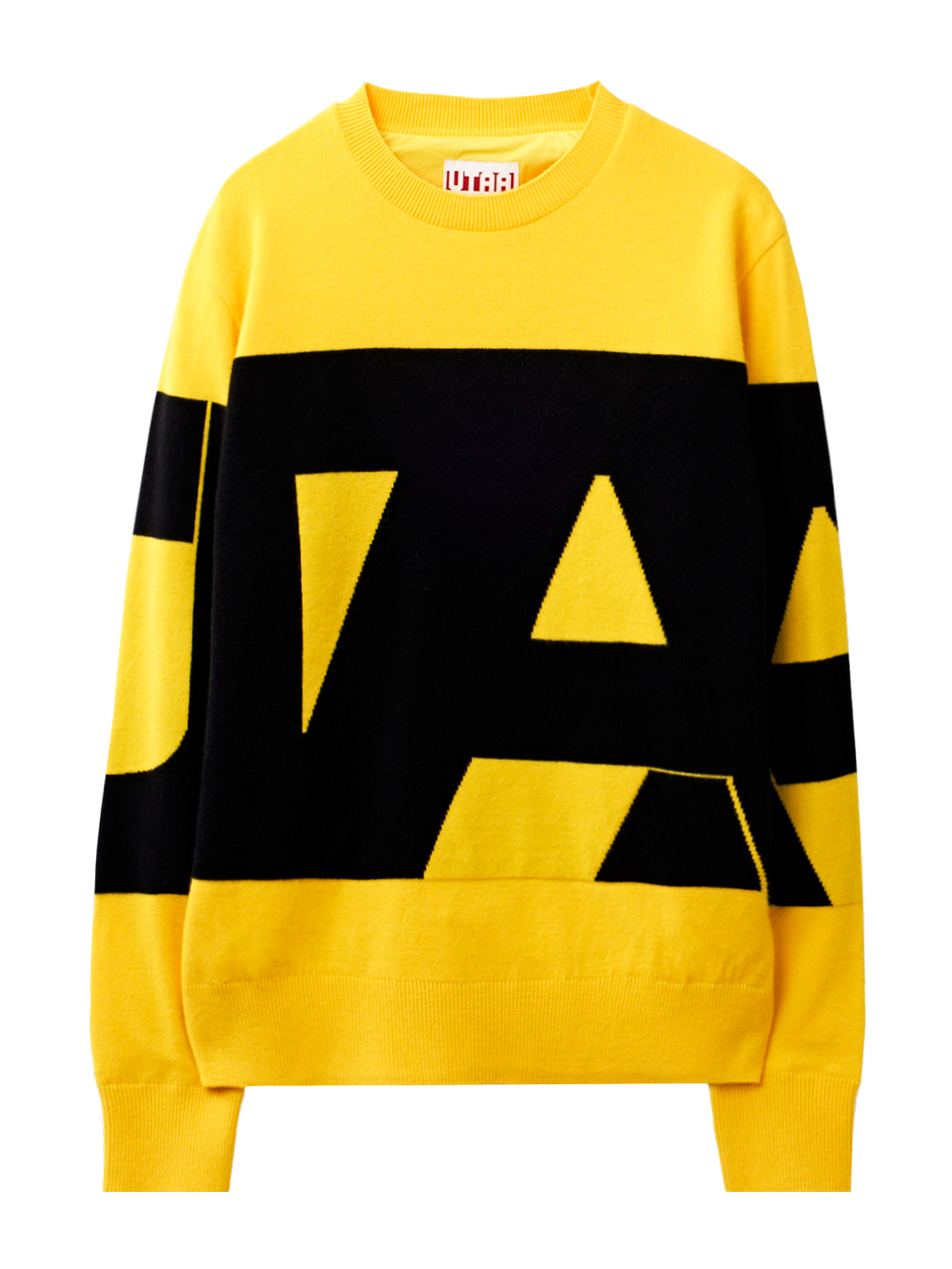 UTAA Midday Bold Logo Knit Pullover : Women&#039;s Yellow (UC4KTF117YE)