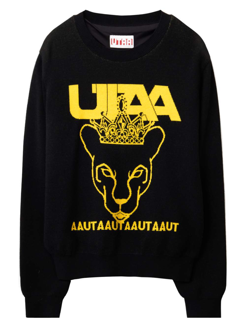 UTAA Crown Panther Knit Pullover : Men&#039;s Black (UC4KTM538BK)
