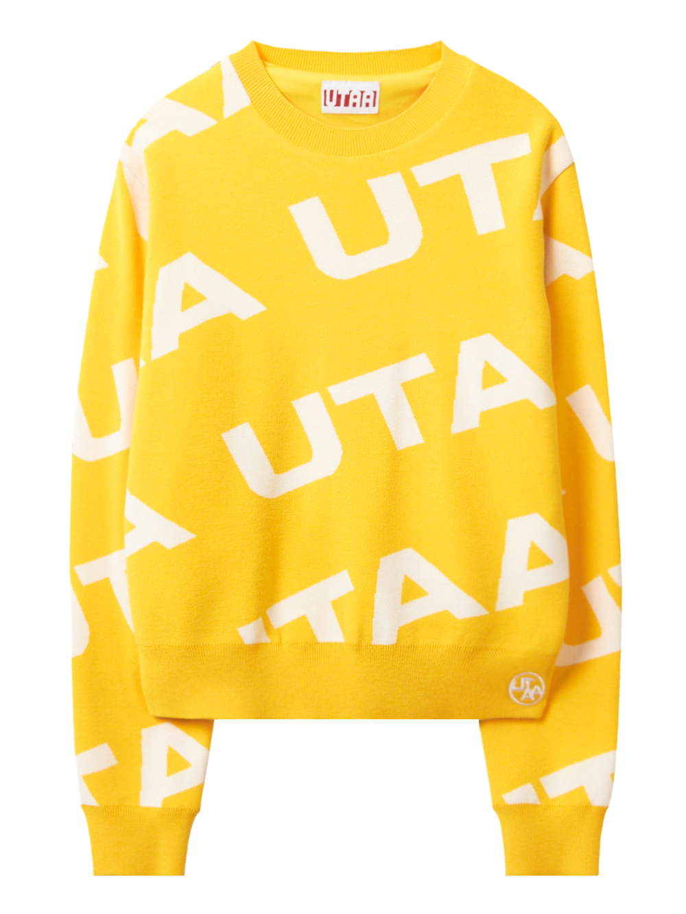 UTAA Logo Wave Knit Pullover : Women&#039;s Yellow (UC4KTF115YE)