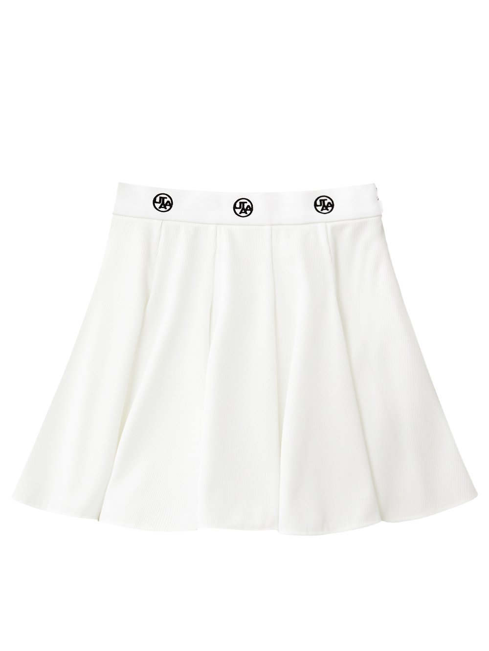 UTAA Triple Tiny Logo Flare Skirt : White (UD2SKF296WH)