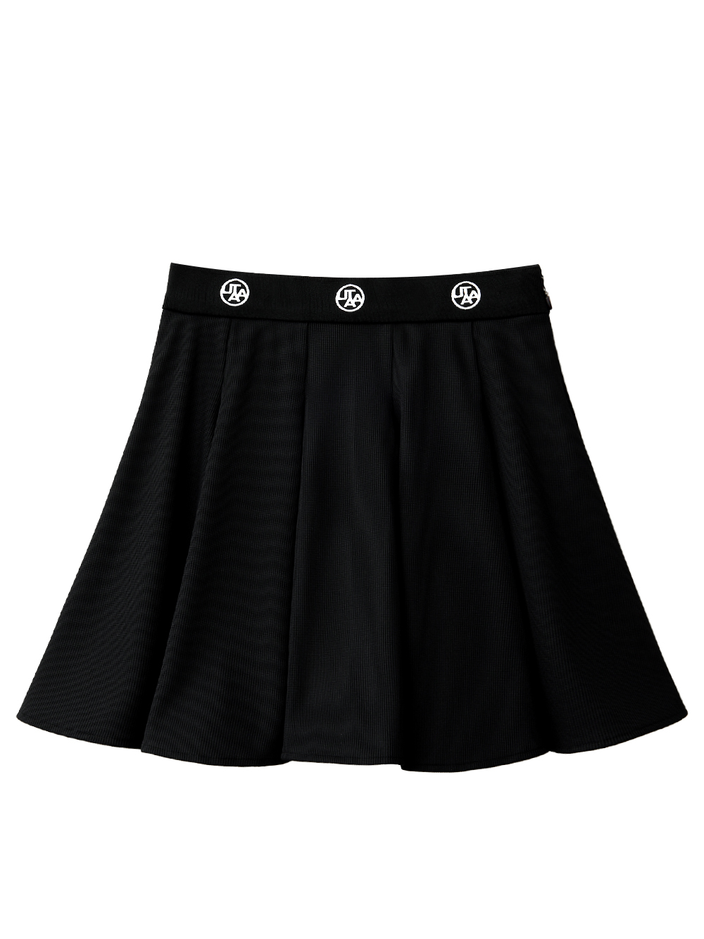 UTAA Triple Tiny Logo Flare Skirt : Black (UD2SKF296BK)