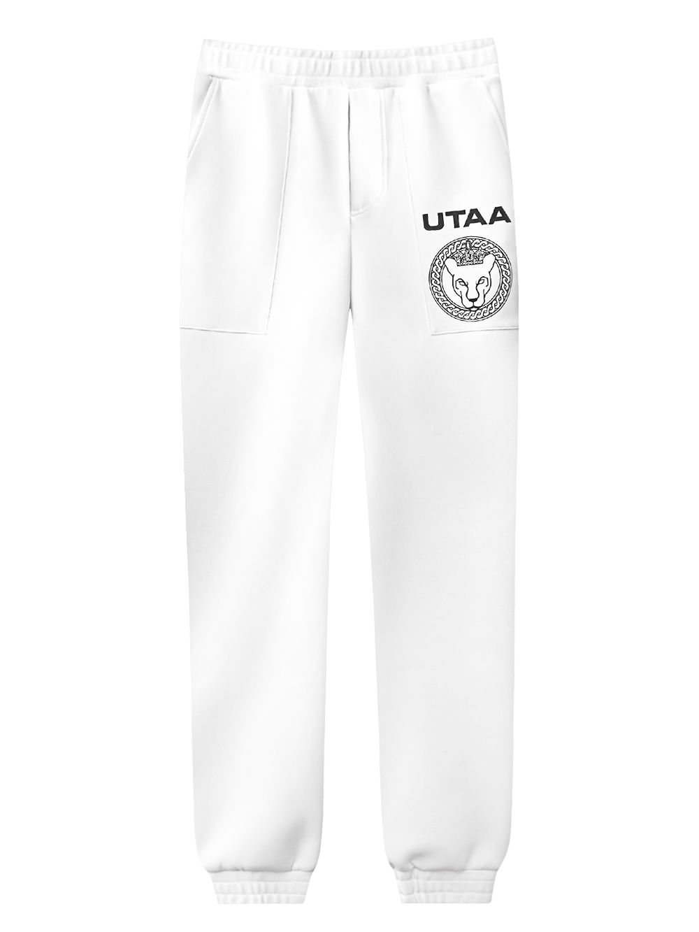 UTAA Ring Crown Panther Big Pocket Jogger Pants : Men&#039;s White (UD1PTM162WH)