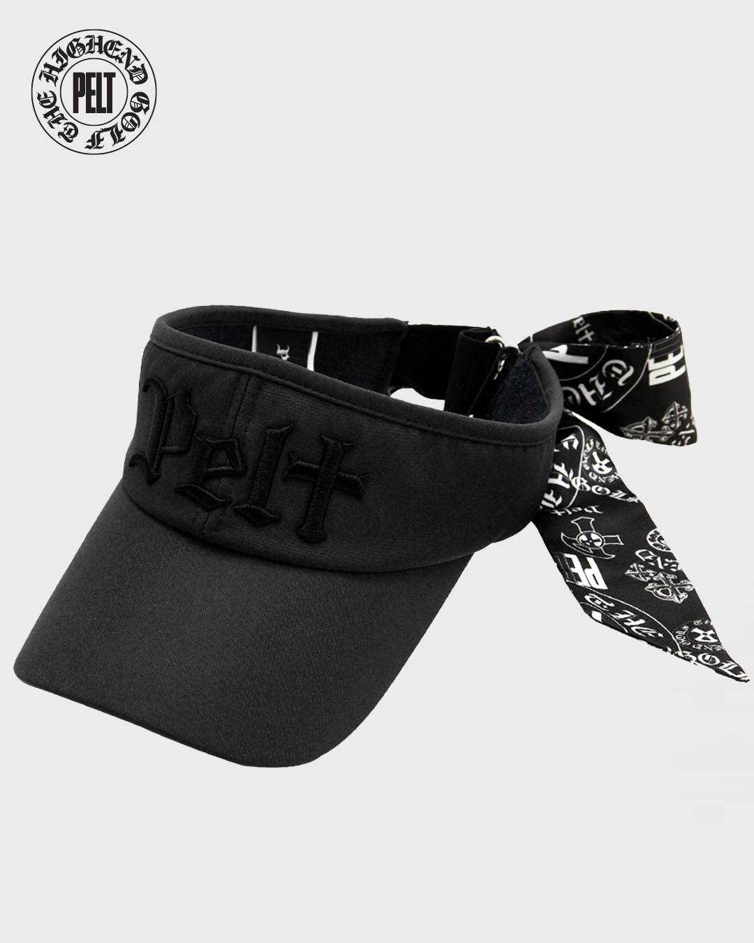 PELT Mission Stamp Tie Visor  : Women&#039;s Black  (PA0GCF514BK)