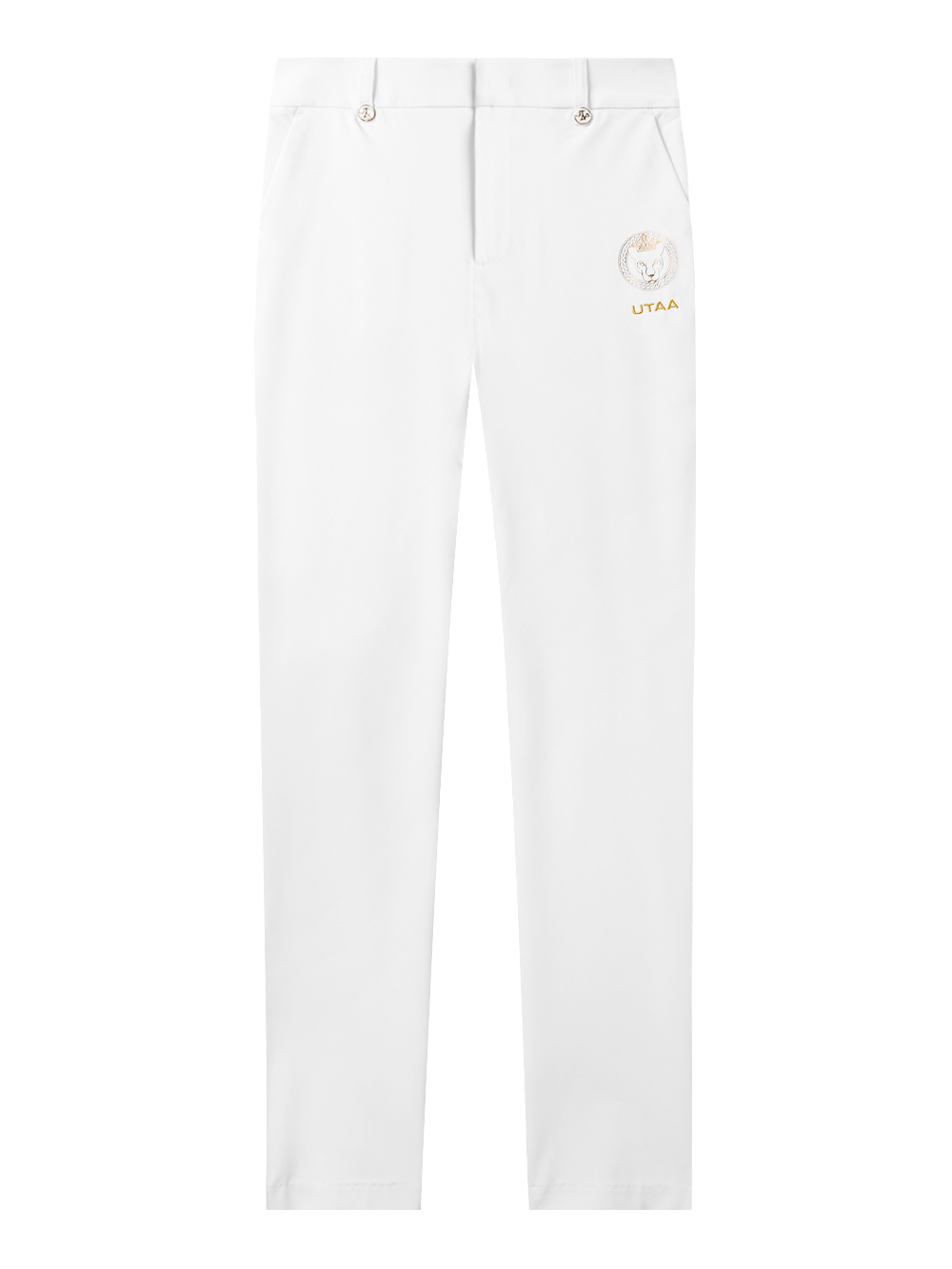 UTAA Marvel Crown Ring Panther Golden Switch Button Pants : Men&#039;s White (UD2PTM163WH)