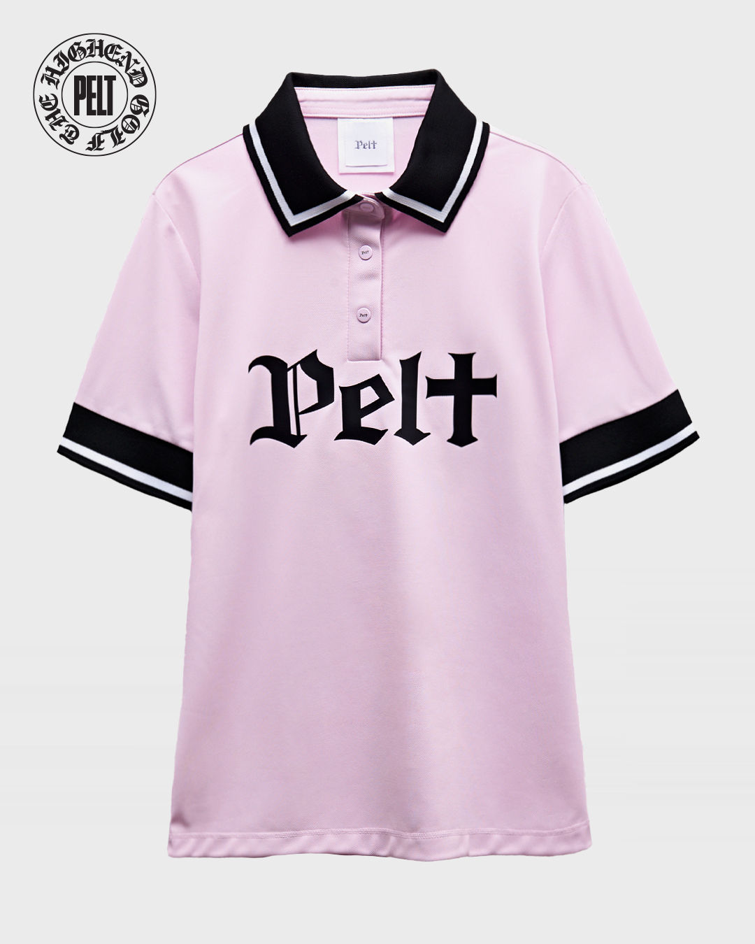 PELT Block Line Letter Logo PK Shirts : Women&#039;s Pink (PB2TSF033LP)
