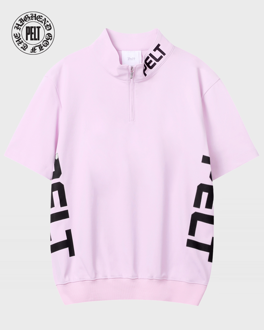 PELT Bold Logo Half-neck Zip-up Tee: Women&#039;s Pink (PB2TSF042LP)
