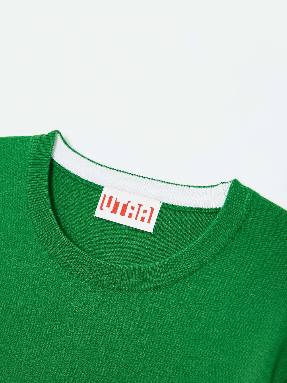 Áo knit golf nữ cổ tròn xanh lá — ảnh 3