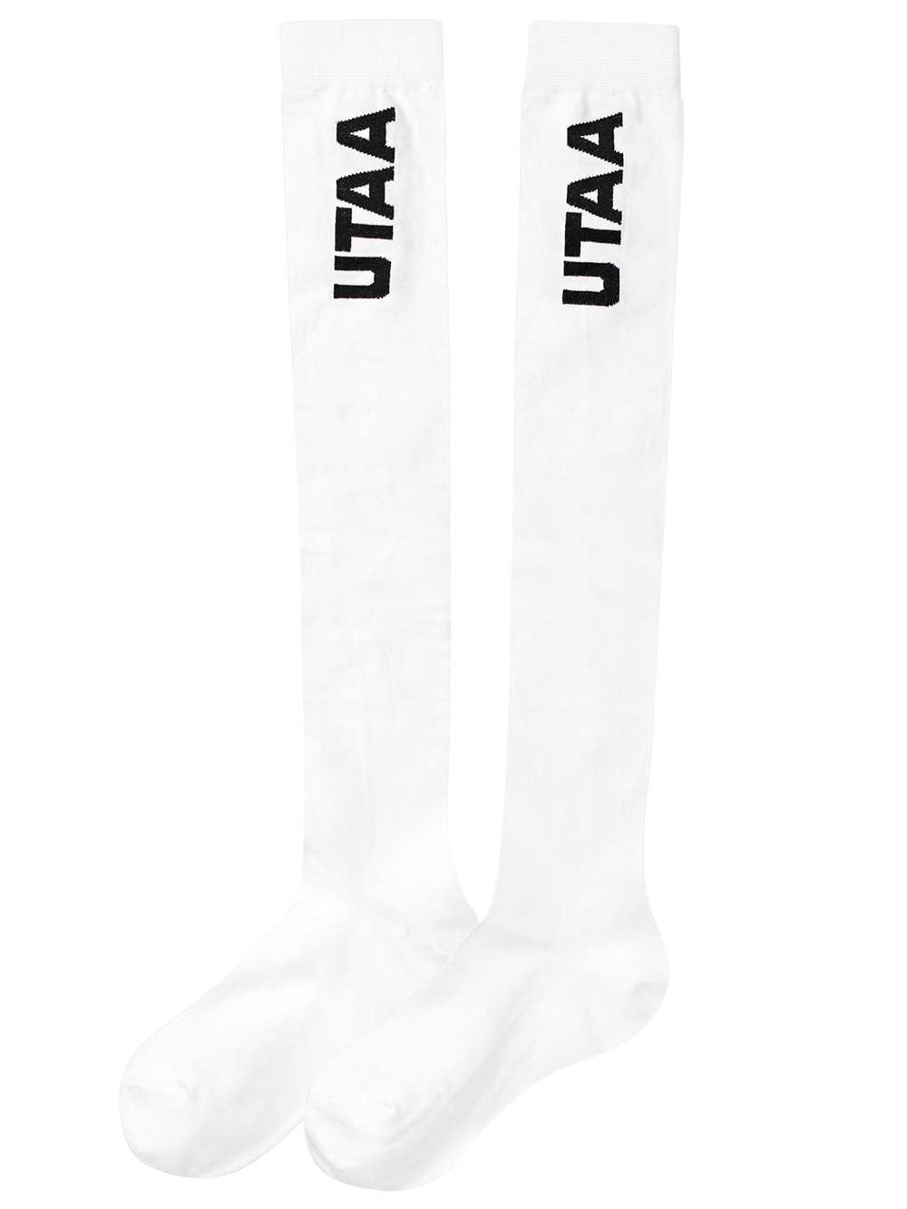 UTAA Logo Knee Socks : White (UD0GSF153WH)