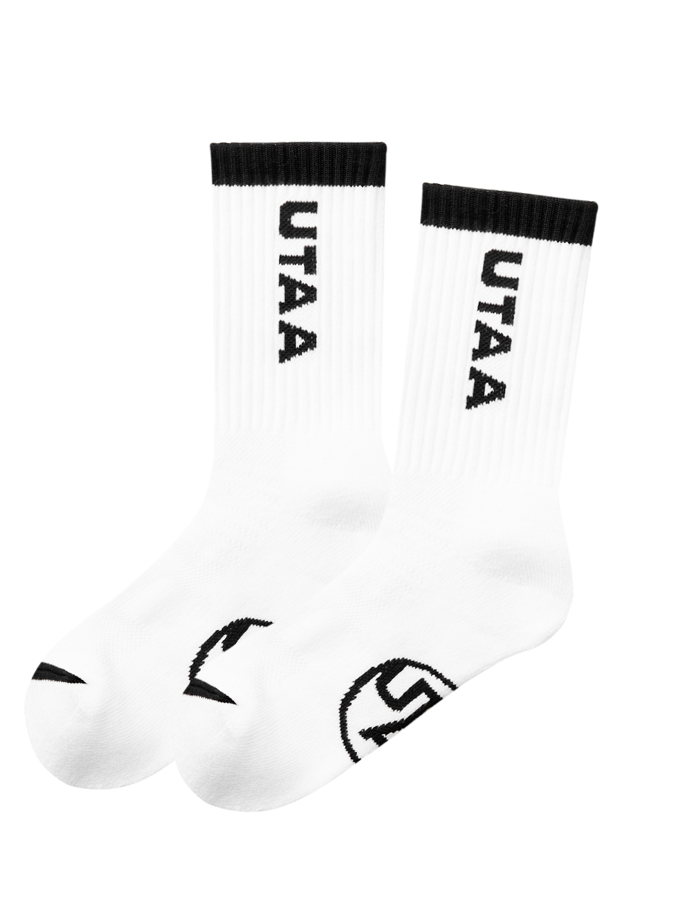 UTAA Logo Loop Stretch Basic Socks : Men&#039;s White (UD0GSM175WH)