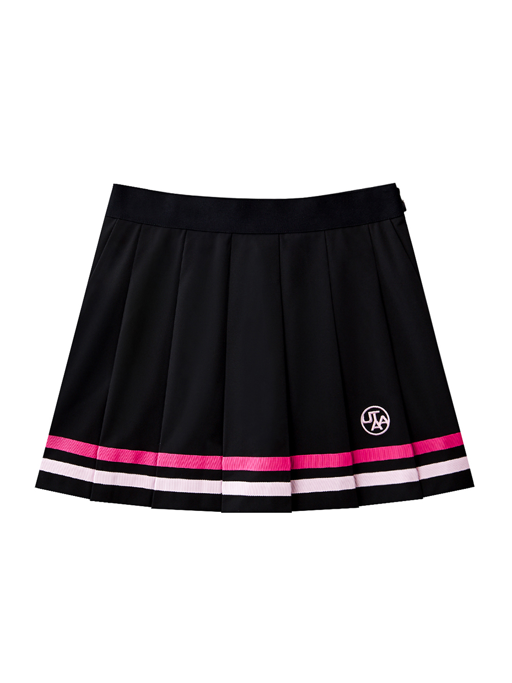 UTAA Dual Tape Mix Flare Skirt  : Black (UD2SKF171BK)