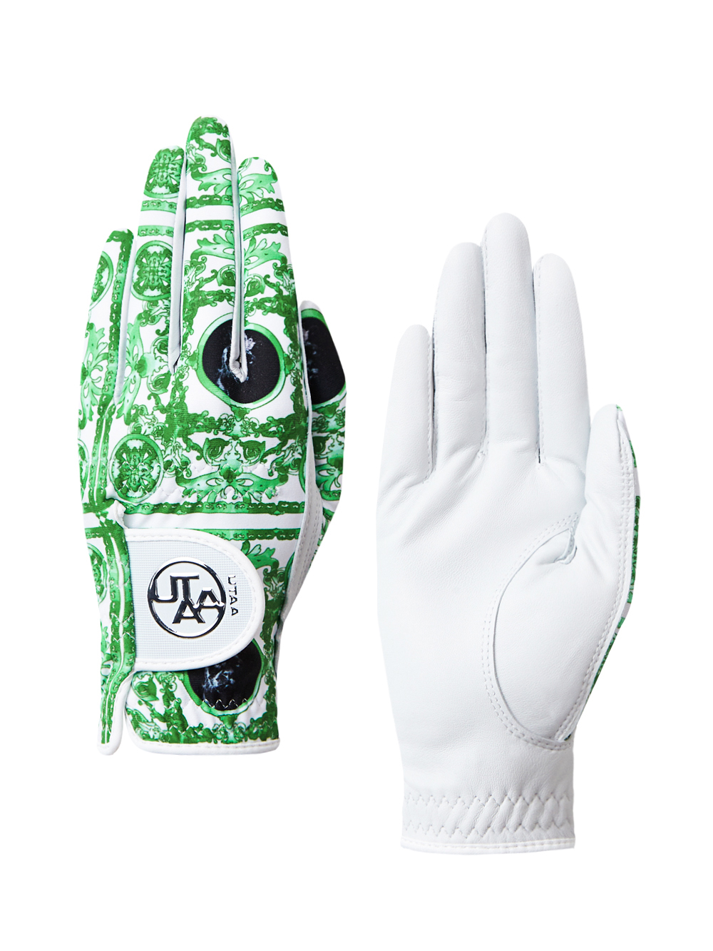 UTAA Sequence Baroque Graphic Golf Gloves : Women&#039;s Green (UD0GVF495GN)