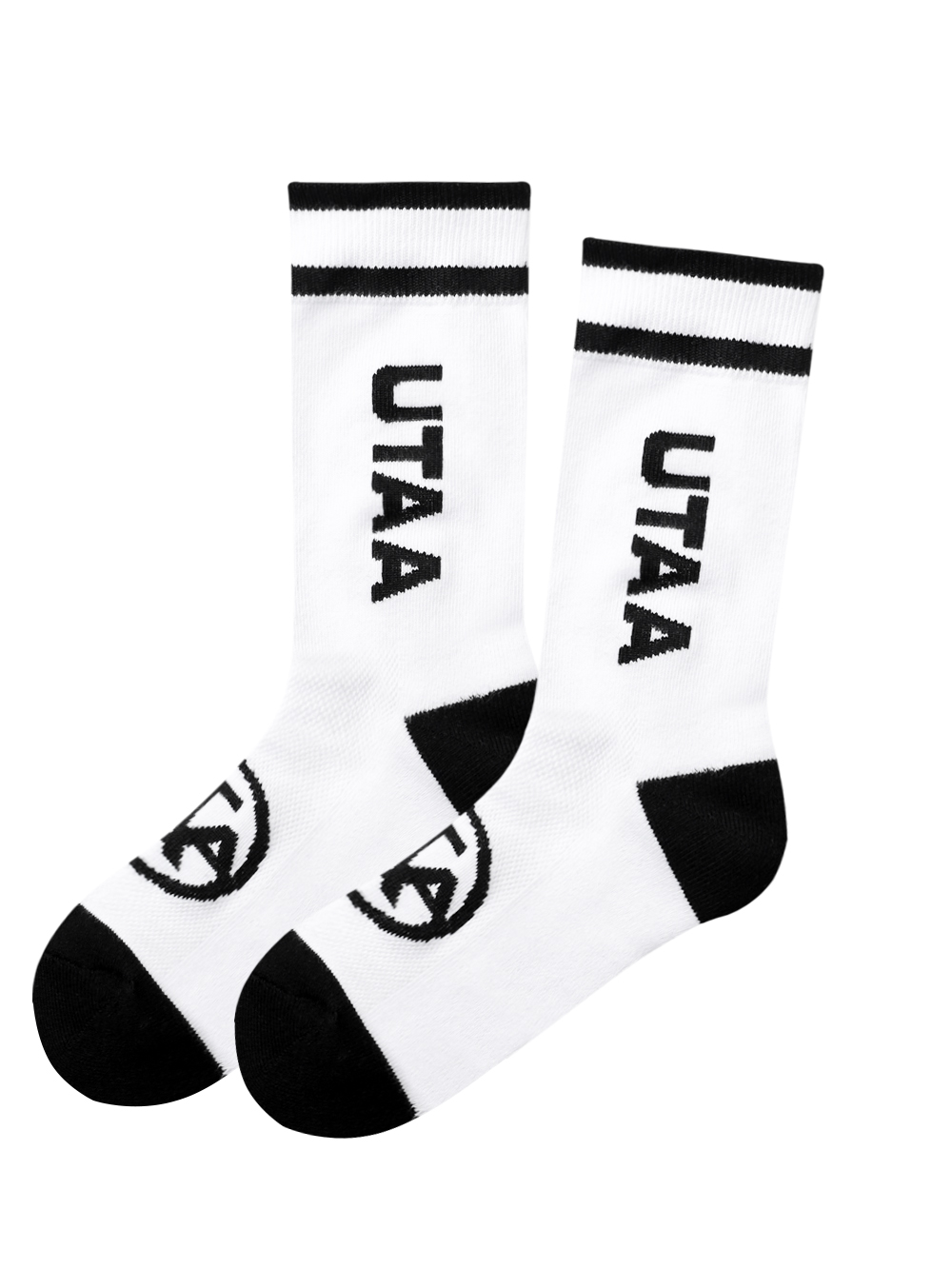 UTAA Head Logo Loop Basic Socks : Men&#039;s White (UD0GSM172WH)