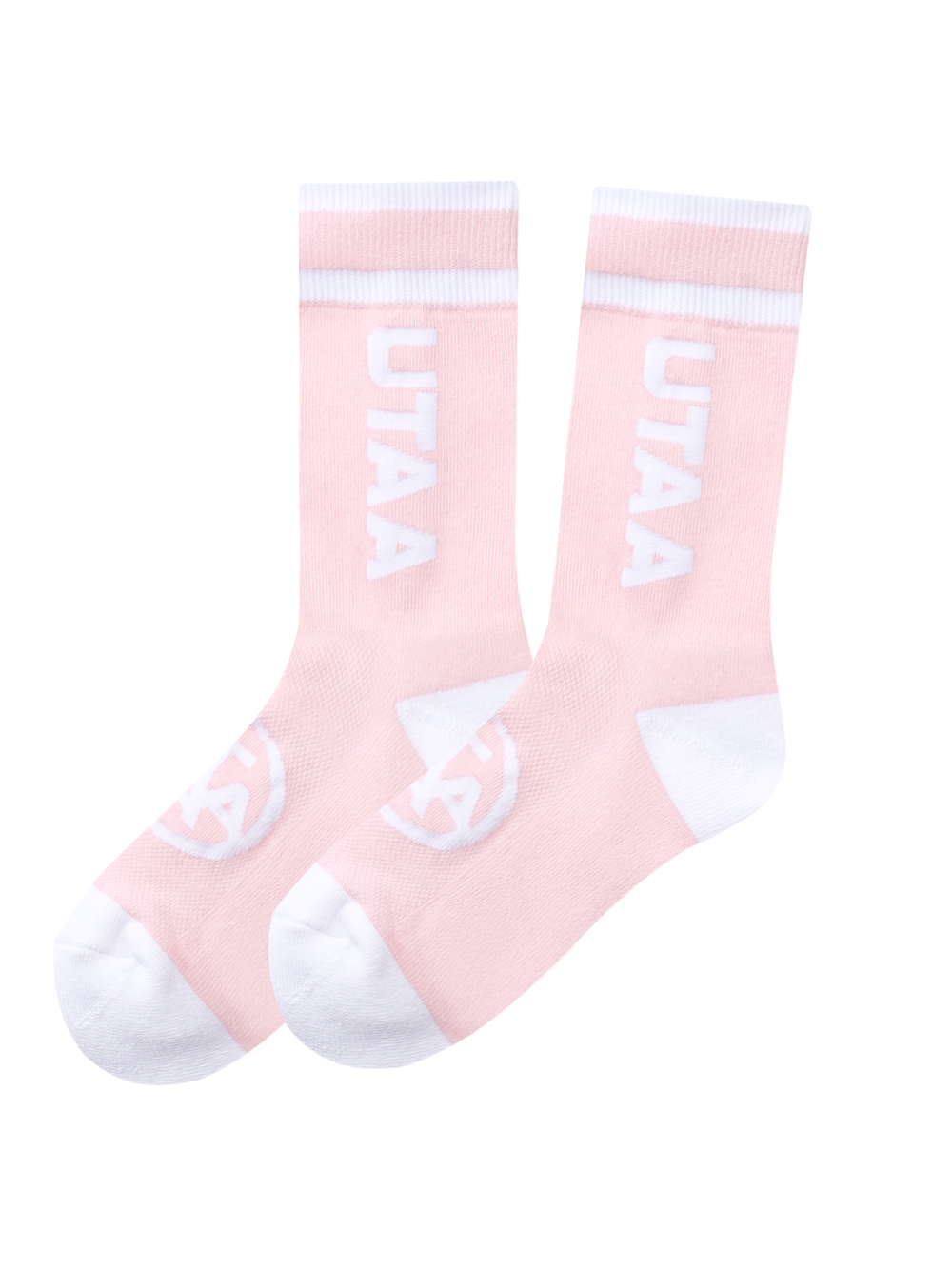 UTAA Head Logo Loop Basic Socks : Women&#039;s Light Pink (UD0GSF170LP)