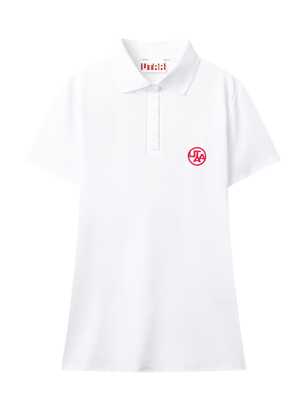 UTAA Plain Color Symbol PK T-shirt : Women&#039;s White (UD2TSF173WH)