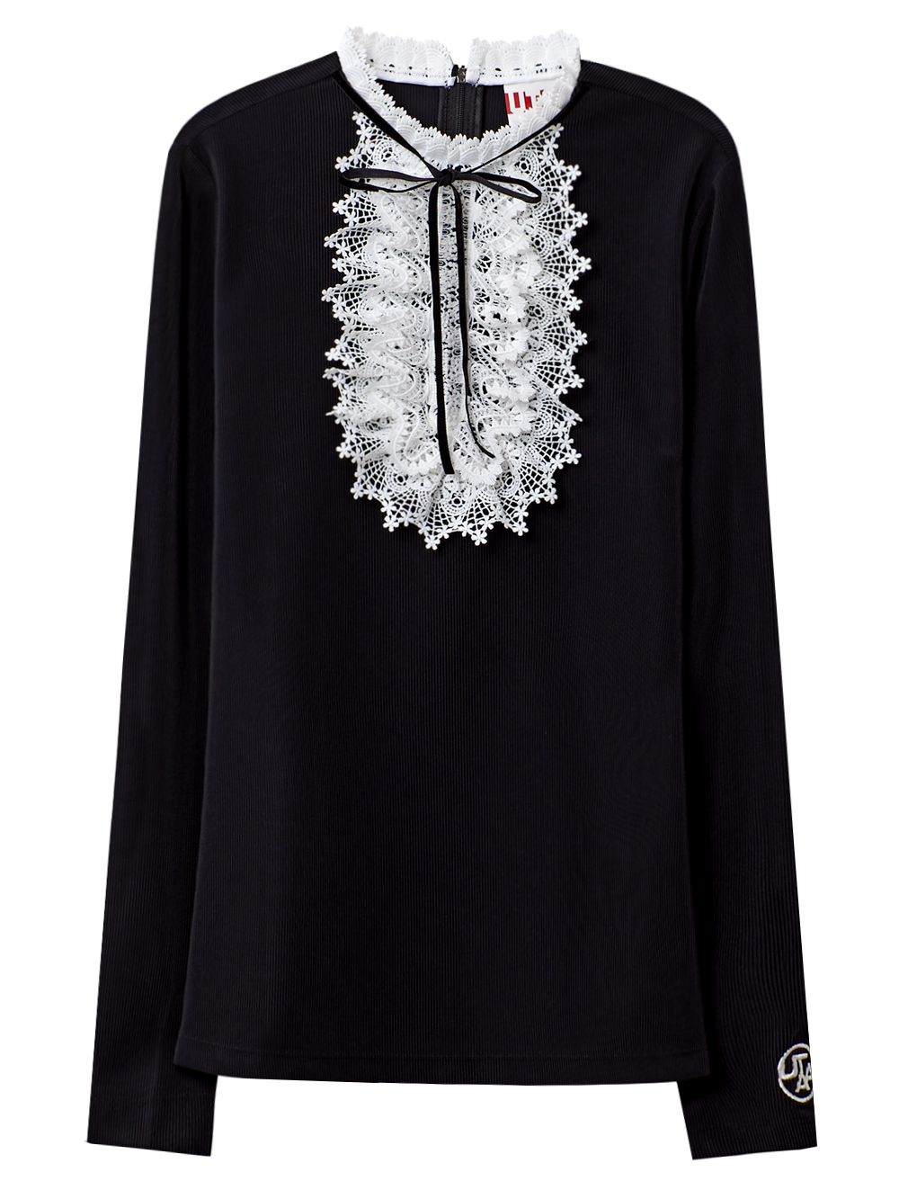 UTAA Notredame Ribbon Lace Flare Sleeve : Black (UB4STF409BK)