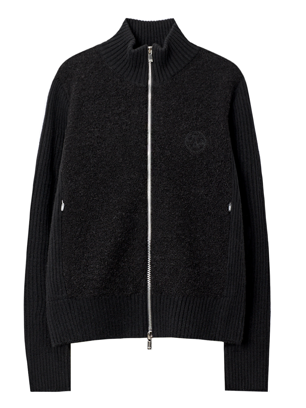 UTAA Stitch Alpaca Knit Zip-up : Women&#039;s Black(UB4KCF581BK)