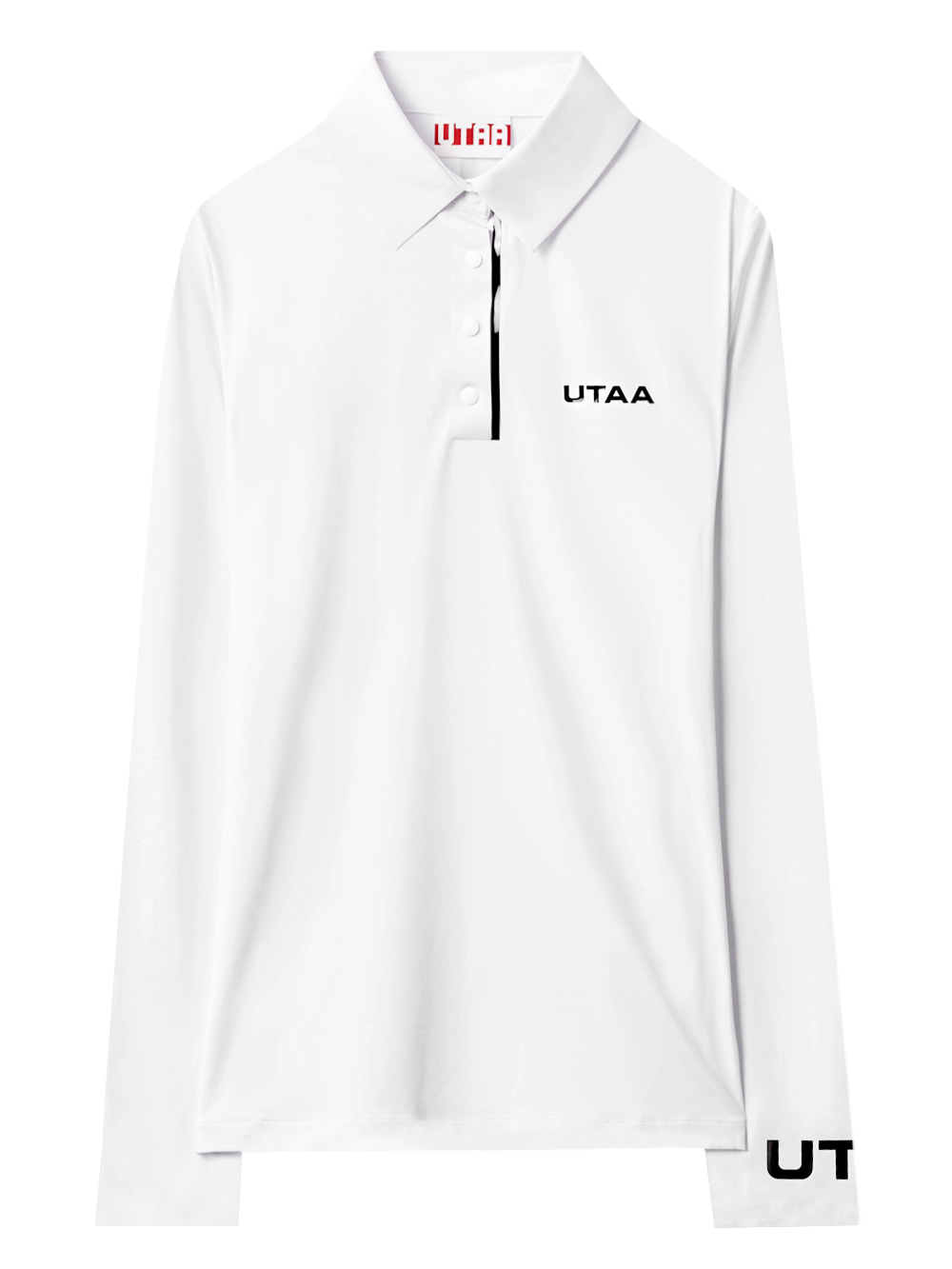 UTAA Swing Fit Logo Tape Pk Sleeve : Women&#039;s White(UB4TLF533WH)