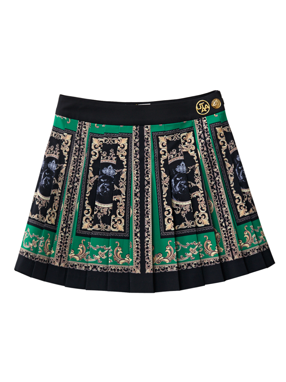 UTAA Ducat Baroque Black Line Skirt : Royal Green(UC2SKF306GN)