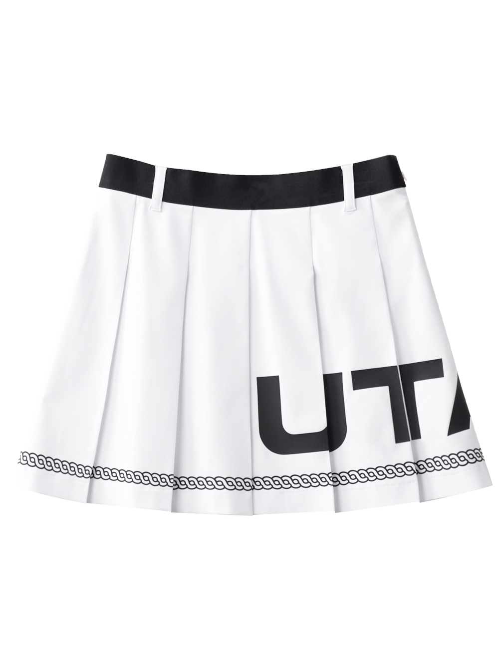 UTAA Logo Scudo Pattern Short Skirt  : Women&#039;s White (UC3SKF540WH)