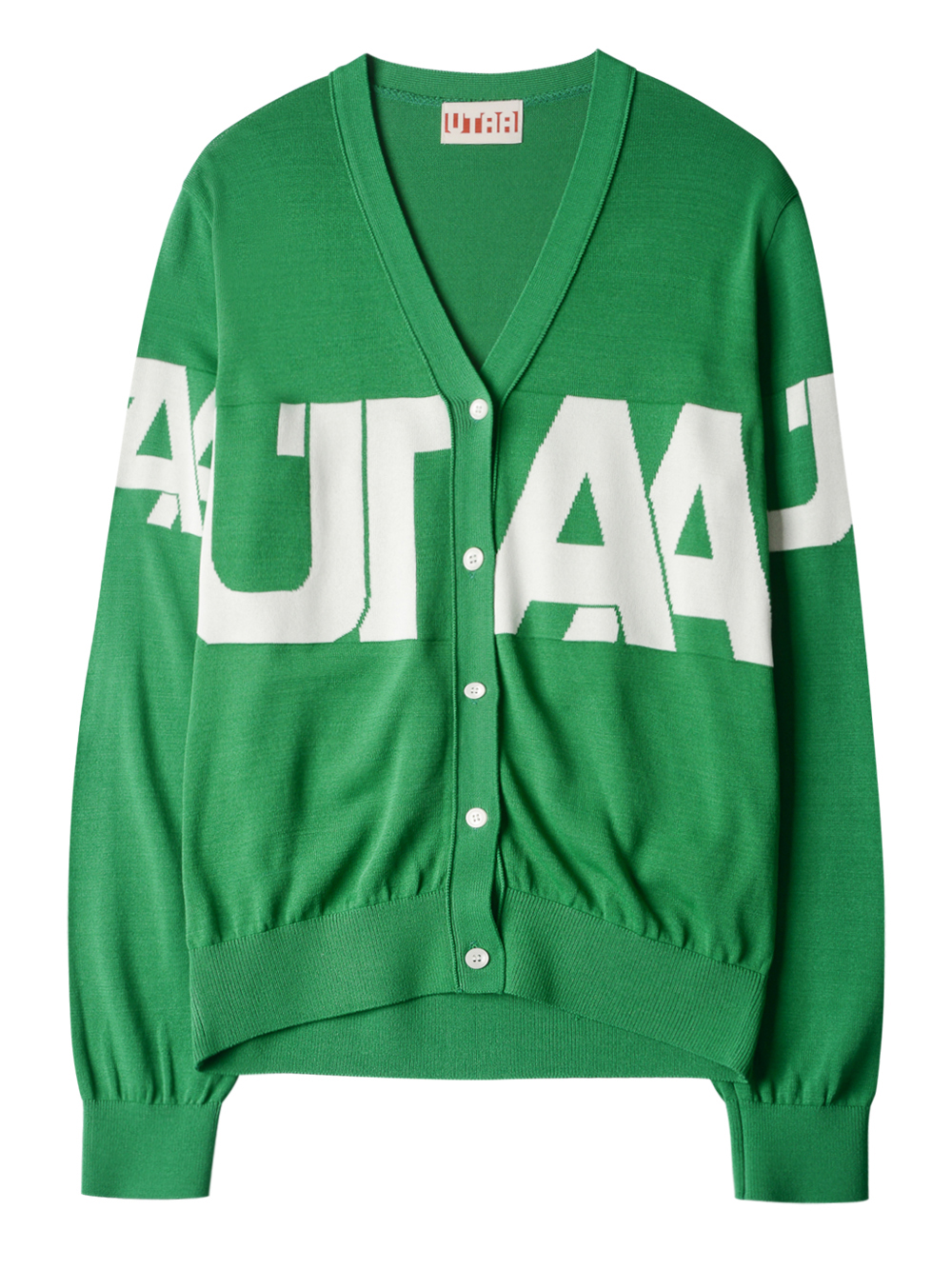 UTAA Midday Logo Knit Cardigan : Women&#039;s Green (UC3KCF114GN)