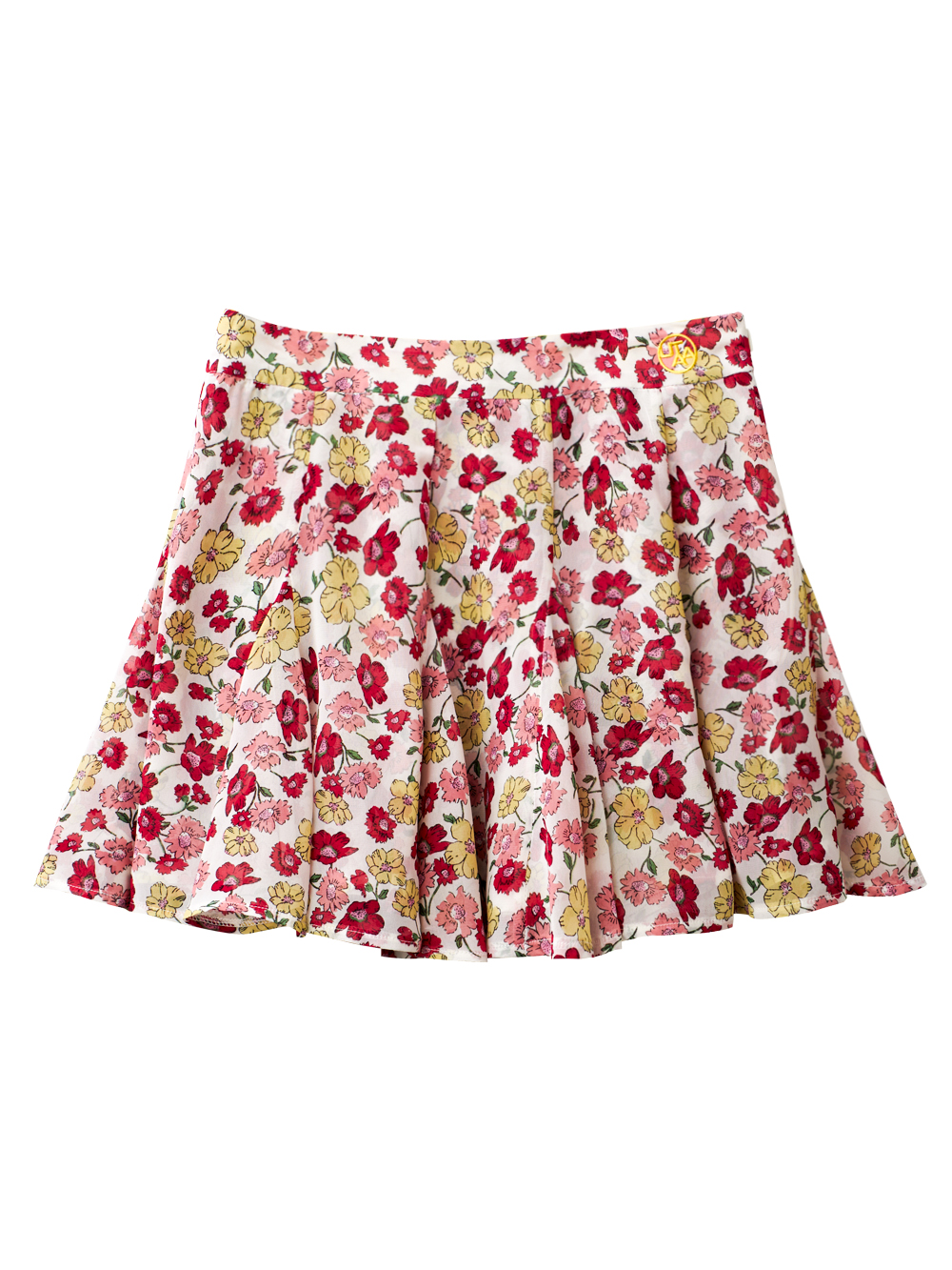 UTAA Color Pop Flower Flare Skirt  : Women&#039;s White  (UC3SKF484WH)