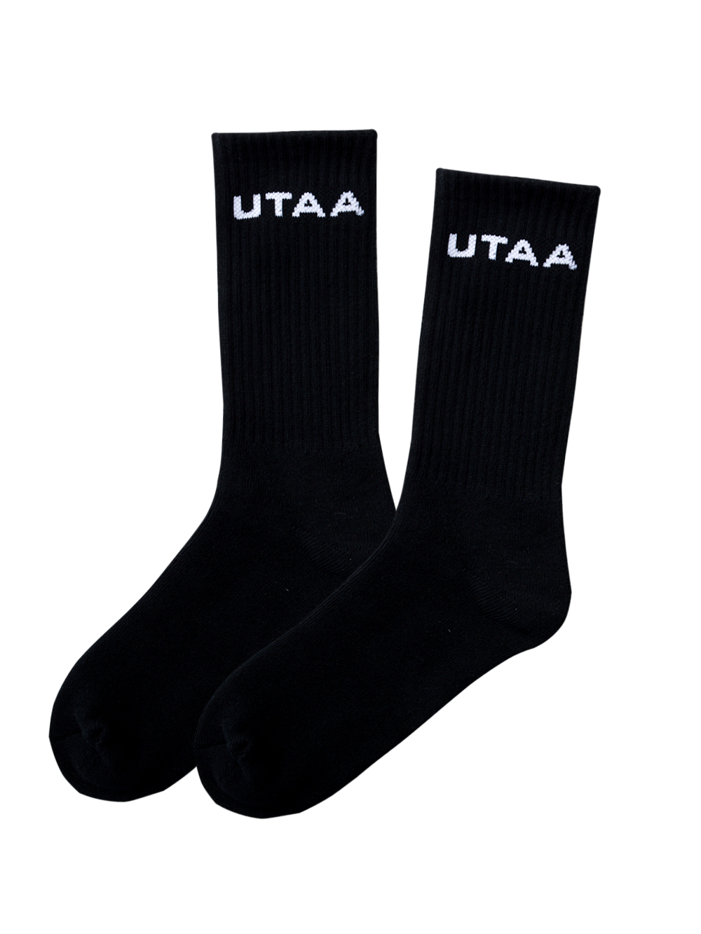 UTAA Simple Logo Socks : Men&#039;s Black (UC0GSM149BK)