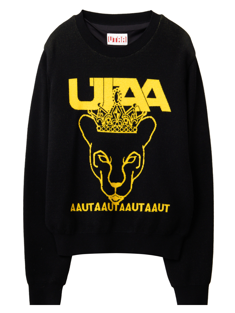 UTAA Crown Panther Knit Pullover : Women&#039;s Black (UC4KTF538BK)