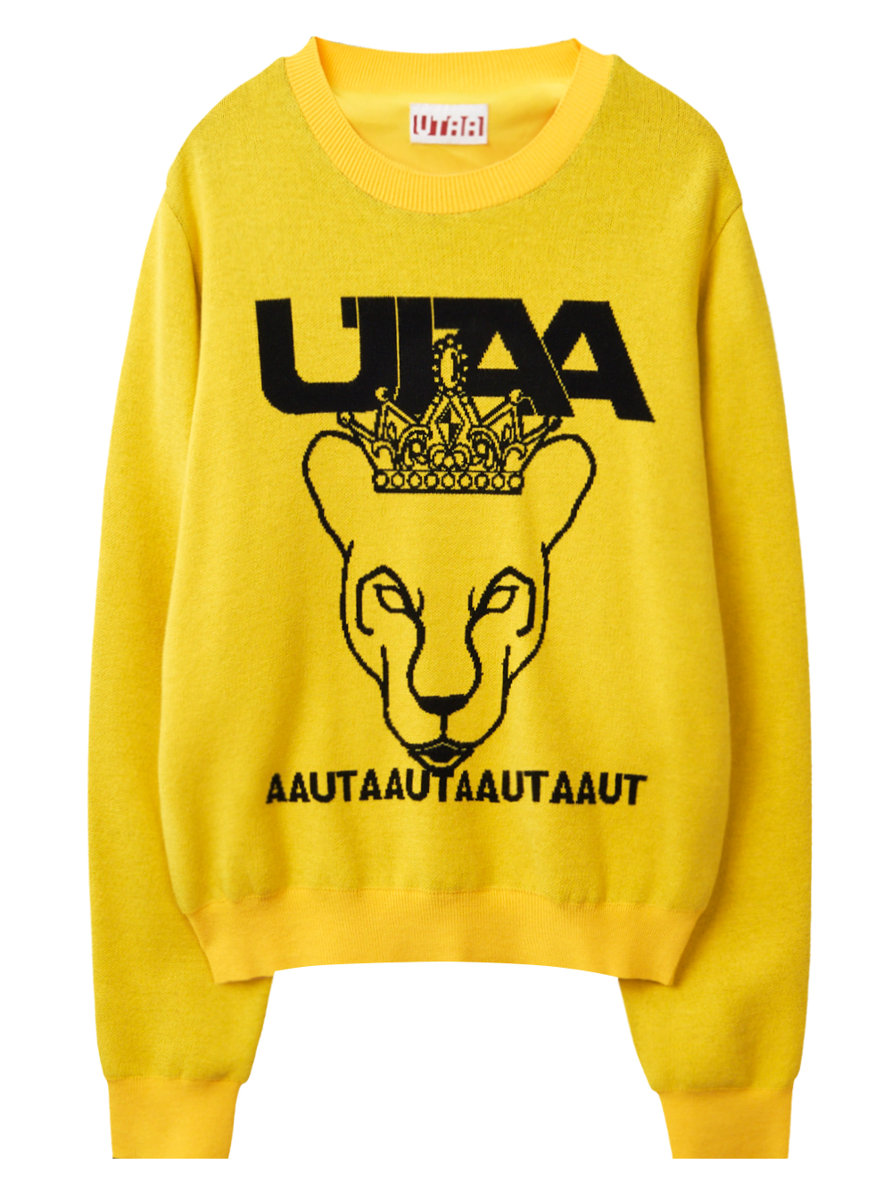 UTAA Crown Panther Knit Pullover : Women&#039;s Yellow (UC4KTF538YE)