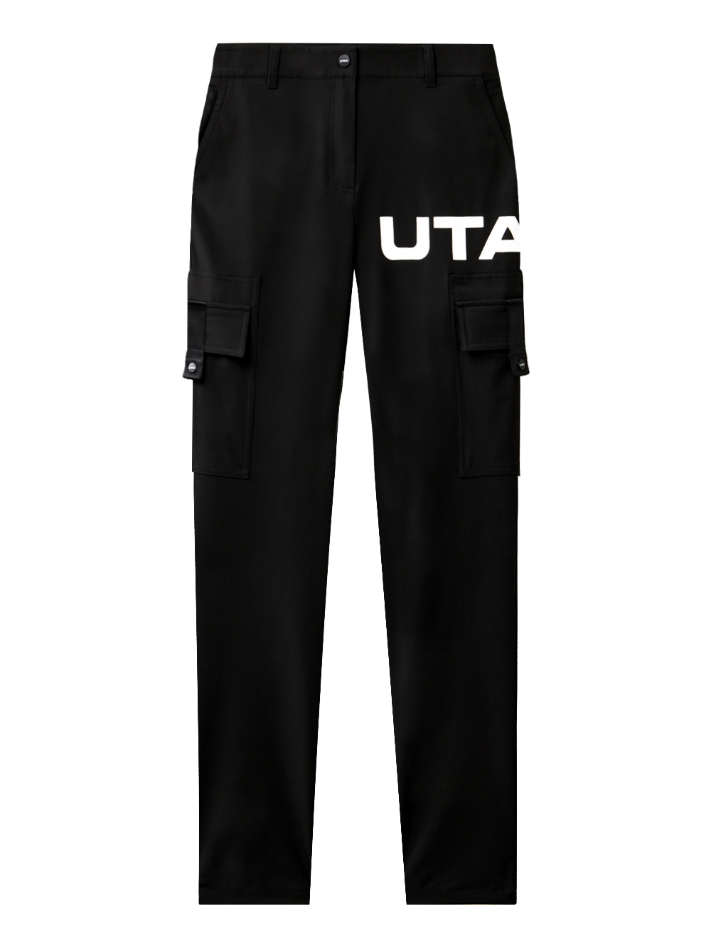 UTAA Logo Strap Pocket Two-way Pants : Women&#039;s Black (UD2PTF284BK)