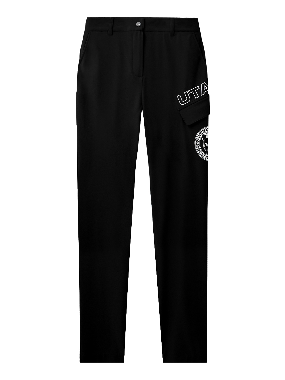 UTAA Ring Panther Oblique Side Pocket Pants : Women&#039;s Black (UD2PTF530BK)