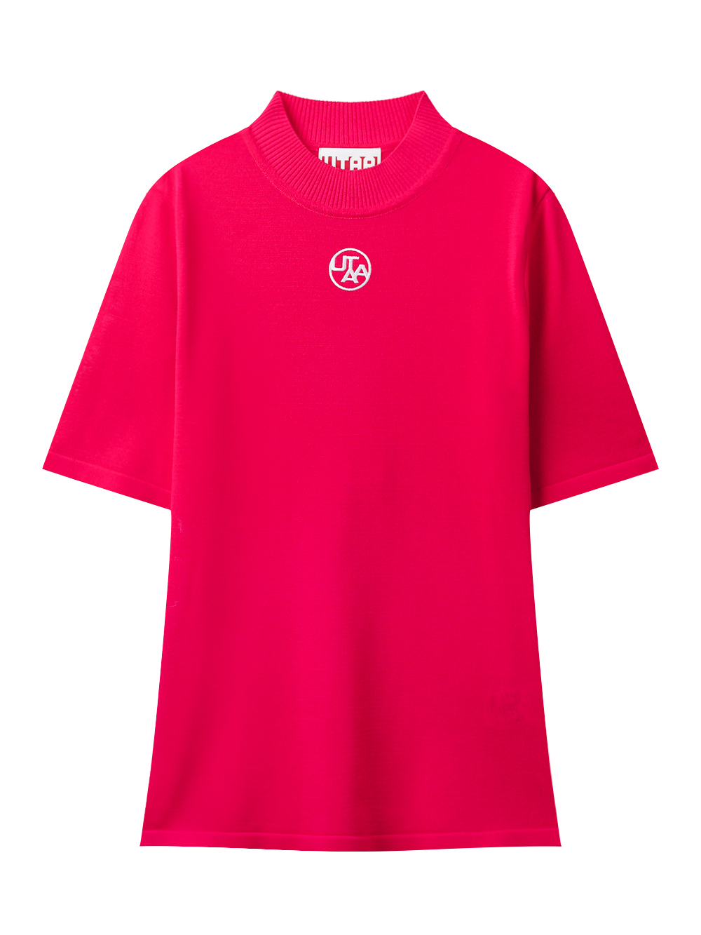 UTAA Punching Logo Turtleneck Knit : Women&#039;s Dark Pink (UD2KTF427DP)