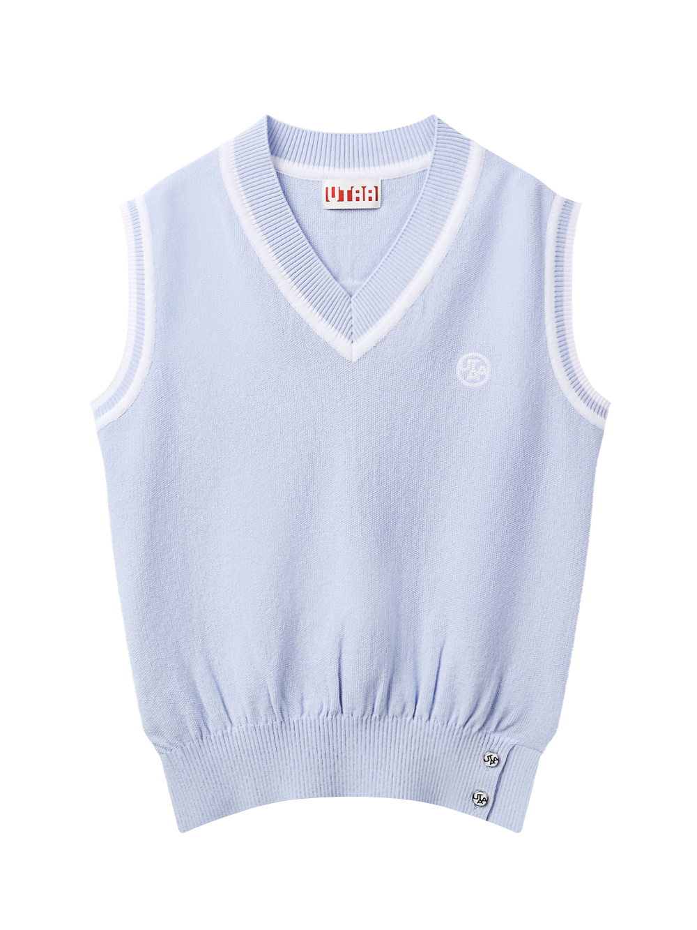 UTAA Symbol Sealing Classic Knit Vest : Women&#039;s Sky Blue (UD2KVF804SB)