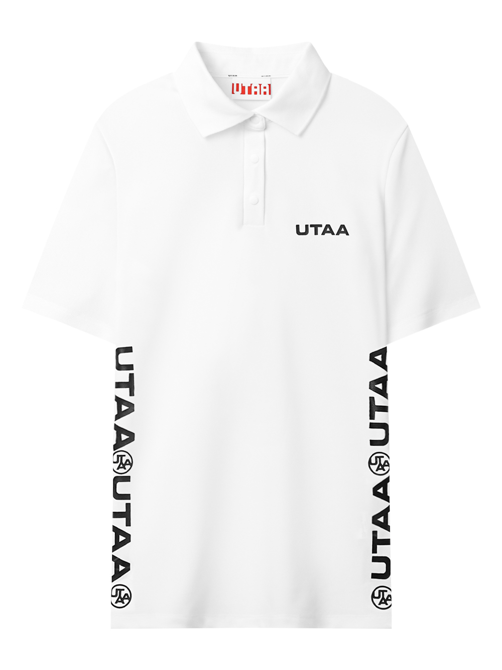 UTAA Diagonal Symbol Line PK T-shirt : Men&#039;s White (UD2TSM768WH)
