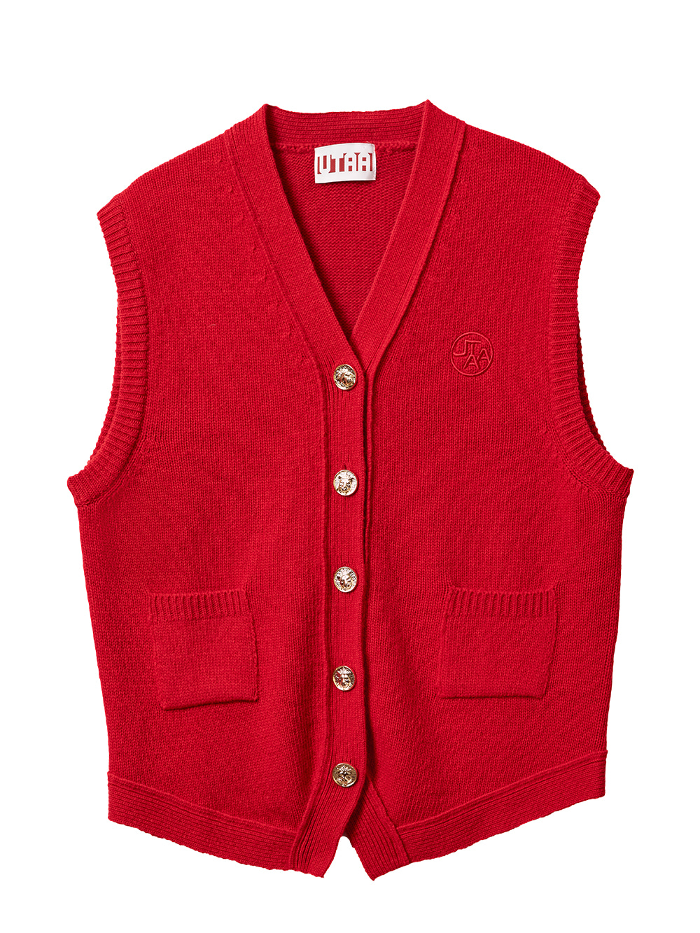 UTAA Ducat Pocket Knit Vest : Women&#039;s Red (UA3KVF801RD)