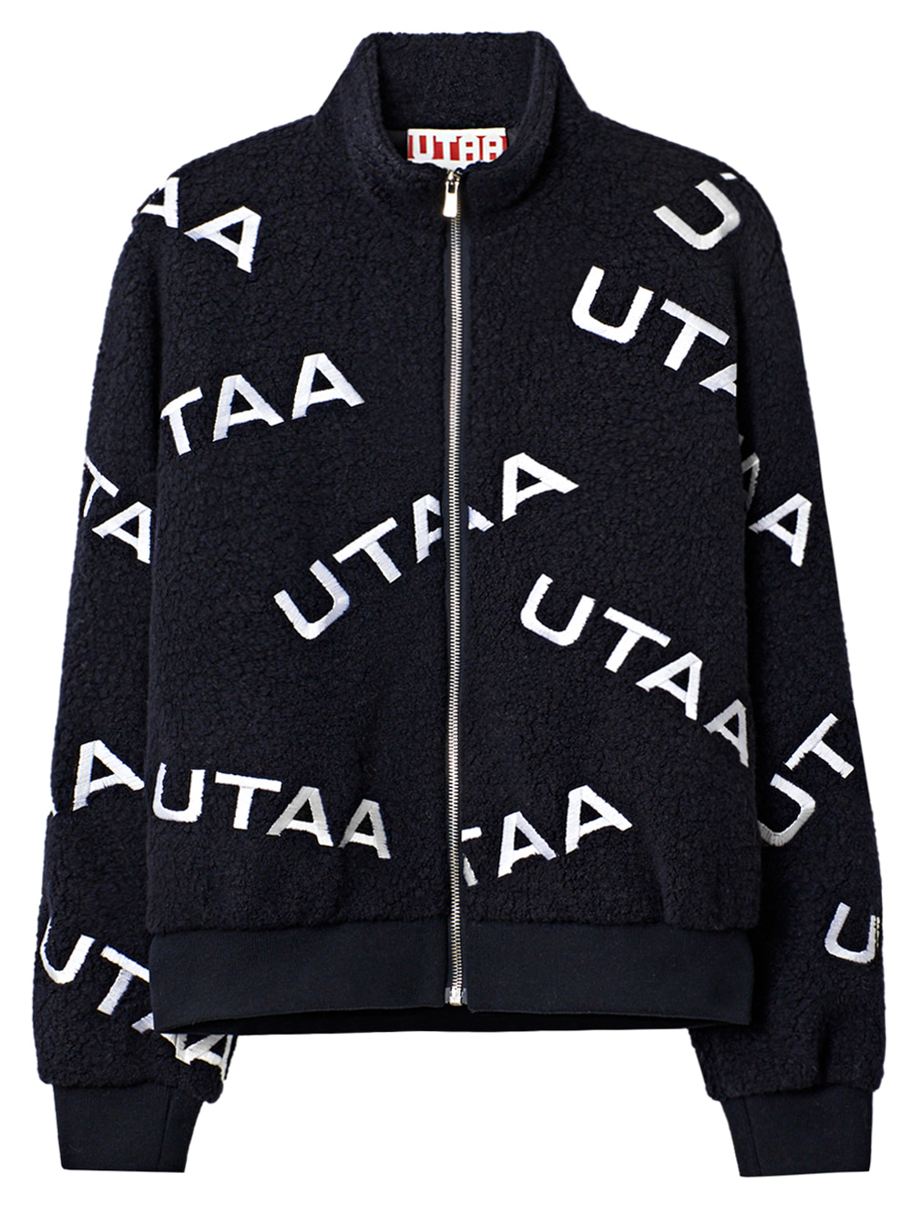 UTAA Logo Wave Graphic Fleece Jumper : Men&#039;s Navy (UB4JPM582NA)